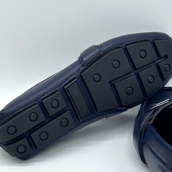 Aston Marc Men's Charter Side Buckle Loafers Shoes Color Navy US 8.5M - With Box - Picture 10 of 11